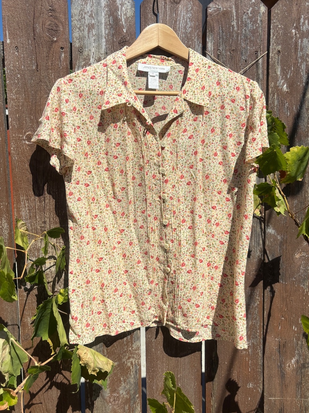 Y2K Jones New York Cream Silk Blouse